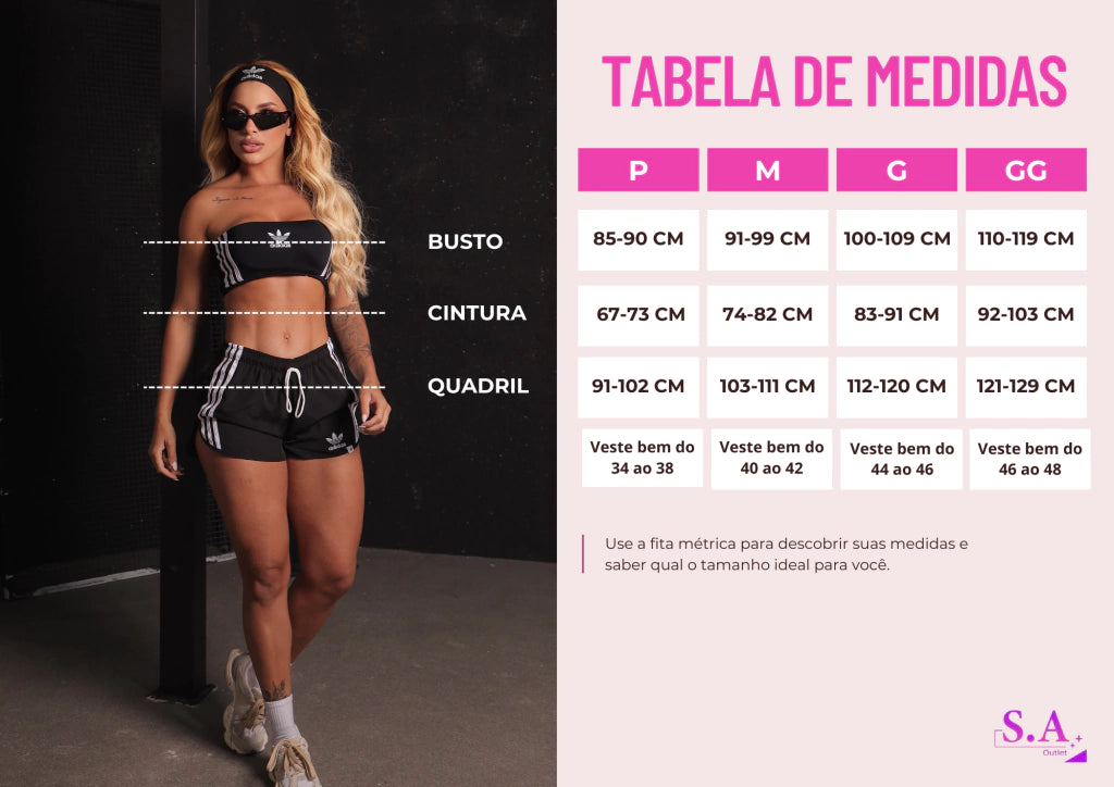 Kit Ad Jaqueta - Top - Calça - Preto